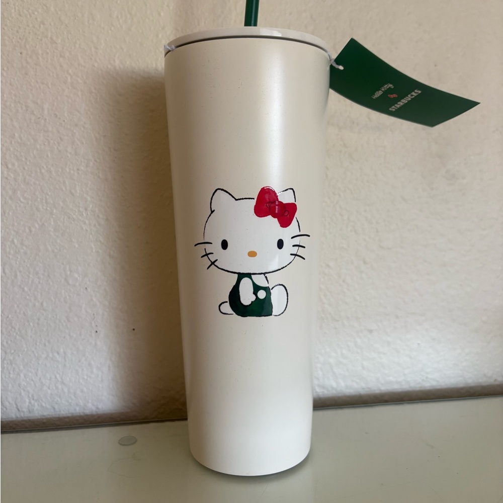 Starbucks SANRIO Hello Kitty White Tumbler with Red Bow